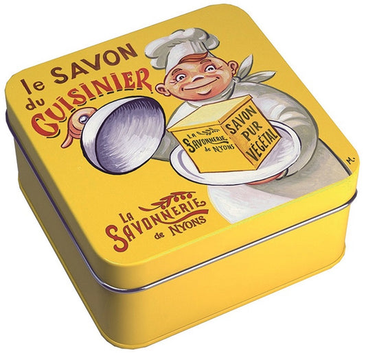 La Savonnerie de Nyons Cook's Soap Illustrated Metal Box 3.52oz