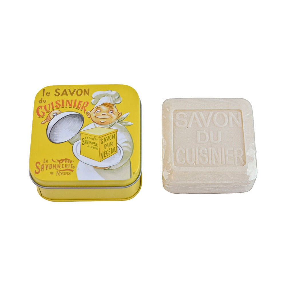 La Savonnerie de Nyons Boîte Métal Illustrée Savon du Cuisinier 3.52oz