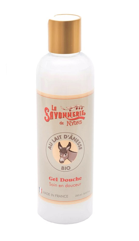 La Savonnerie de Nyons Shower gel with Organic donkey milk Bottle with capsule cap 8.45 fl oz