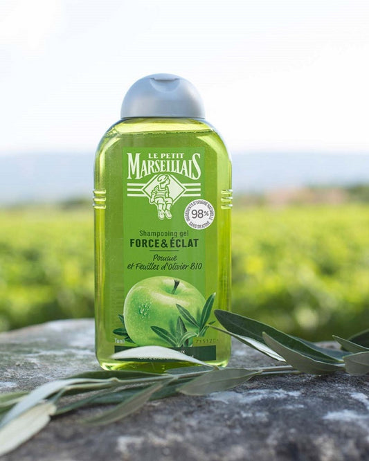 Le Petit Marseillais French Shampoo with apple extracts and olive leaves normal hair 8.5 fl oz/250 ml