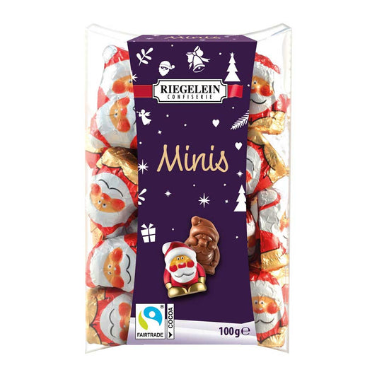 Riegelein “MINIS” Chocolate Santas in Box 100 G / 3.5 oz.
