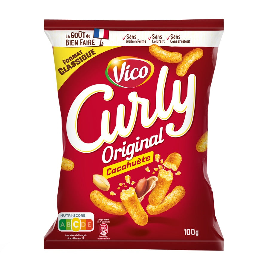 Curly is the best option for you if you're looking for peanut snacks that are of good quality. Put your faith in a company that places a premium on using authentic French ingredients and provides a flavorful experience with no added preservatives.