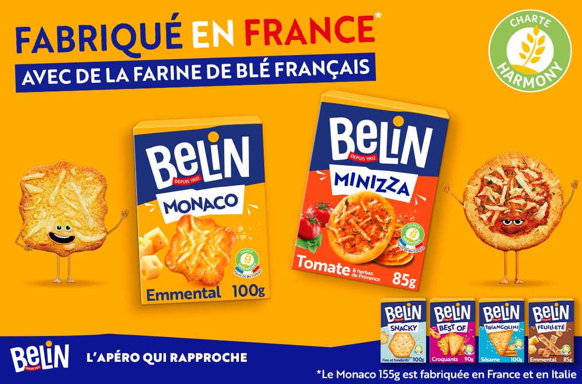 Belin Minizza tomato crackers with Provence herbs 3oz /85g