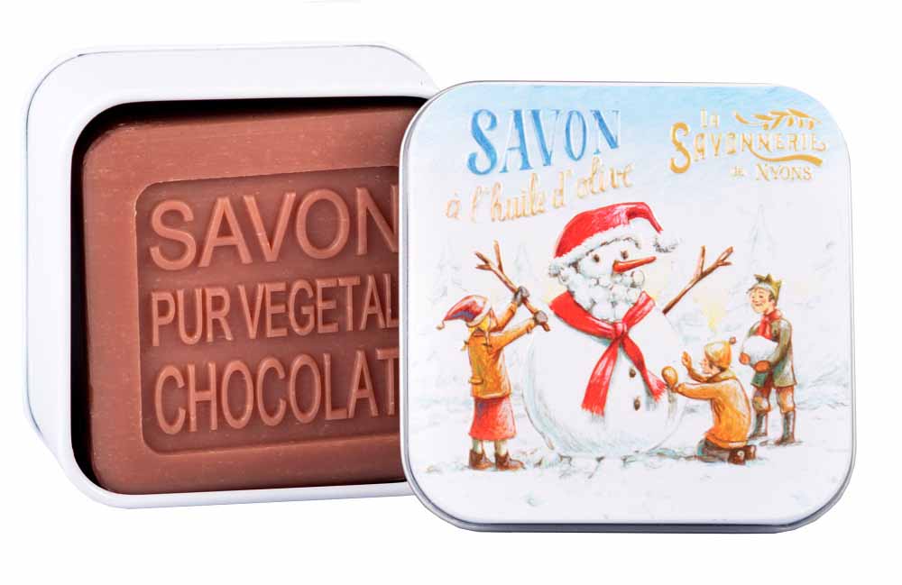 La Savonnerie de Nyons Metal Box Snowman 100gr/3.52 oz