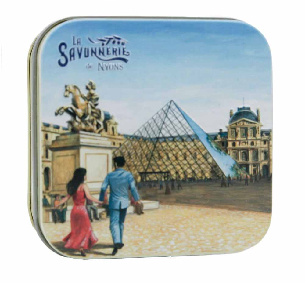 La Savonnerie de Nyons Metal Box "La Pyramide" Cotton Flower Soap 3.52oz/100g