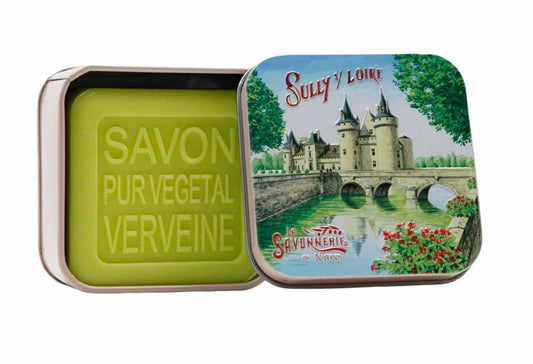 La Savonnerie de Nyons Metal Box "Sully sur Loire" Verbena Soap 3.52oz/100g