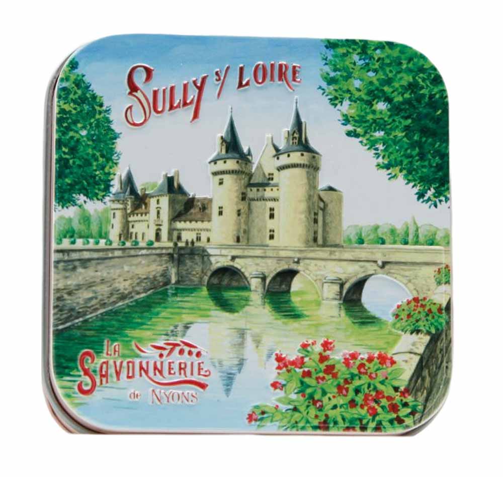 La Savonnerie de Nyons Metal Box "Sully sur Loire" Verbena Soap 3.52oz/100g