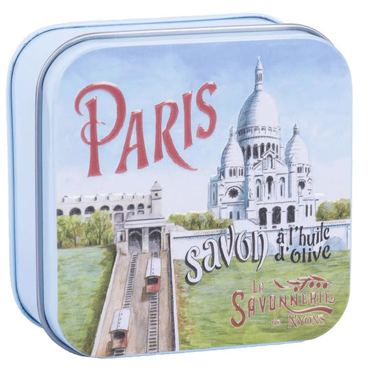 La Savonnerie de Nyons Square Tin Sacré Cœur 100g/3.52oz