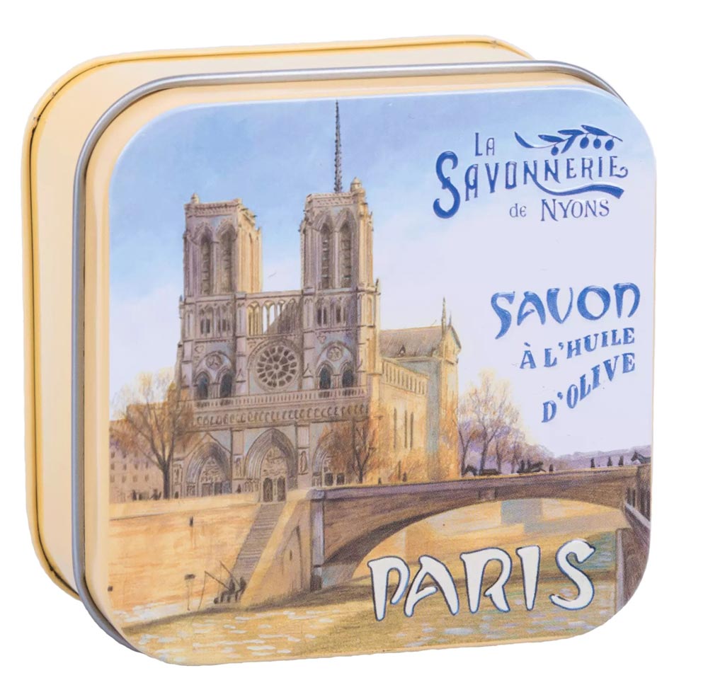 La Savonnerie de Nyons Square Metal Tin Notre Dame 100g/3.52oz