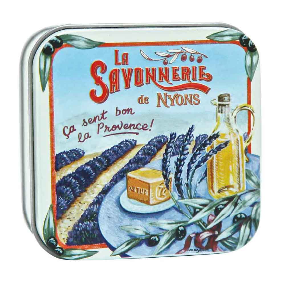 La Savonnerie de Nyon Metal Box  Lavender Fields Lavender Soap 100g/3.5 oz