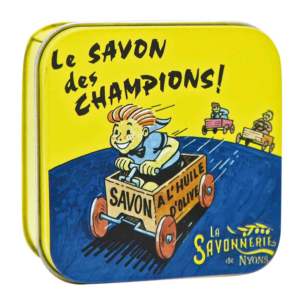 La Savonnerie de Nyons Metal Box Vintage Ad Soapbox Race 100g/ 3.52oz