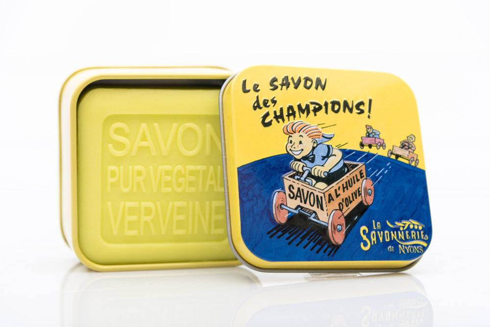 La Savonnerie de Nyons Metal Box Vintage Ad Soapbox Race 100g/ 3.52oz