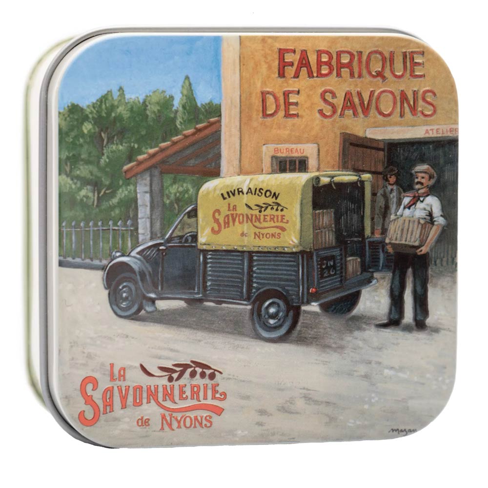 La Savonnerie de Nyons Metal Box The Van Cotton Flower Soap 100g/3.51 oz