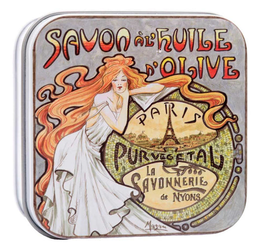 La Savonnerie de Nyons Square Tin Mucha Paris 100g/ 3.52oz