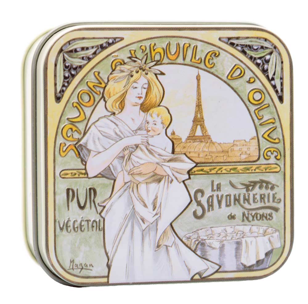 La Savonnerie de Nyons Square Tin Mucha Baby and Mom 100g/ 3.52oz