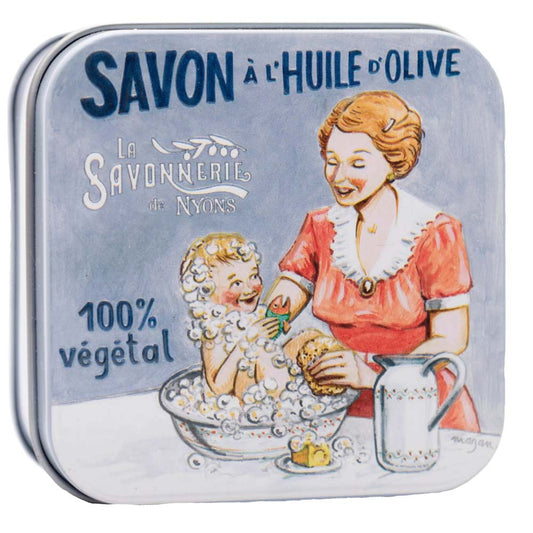 La Savonnerie de Nyons Square Tin Baby and Mom 100g/ 3.52oz