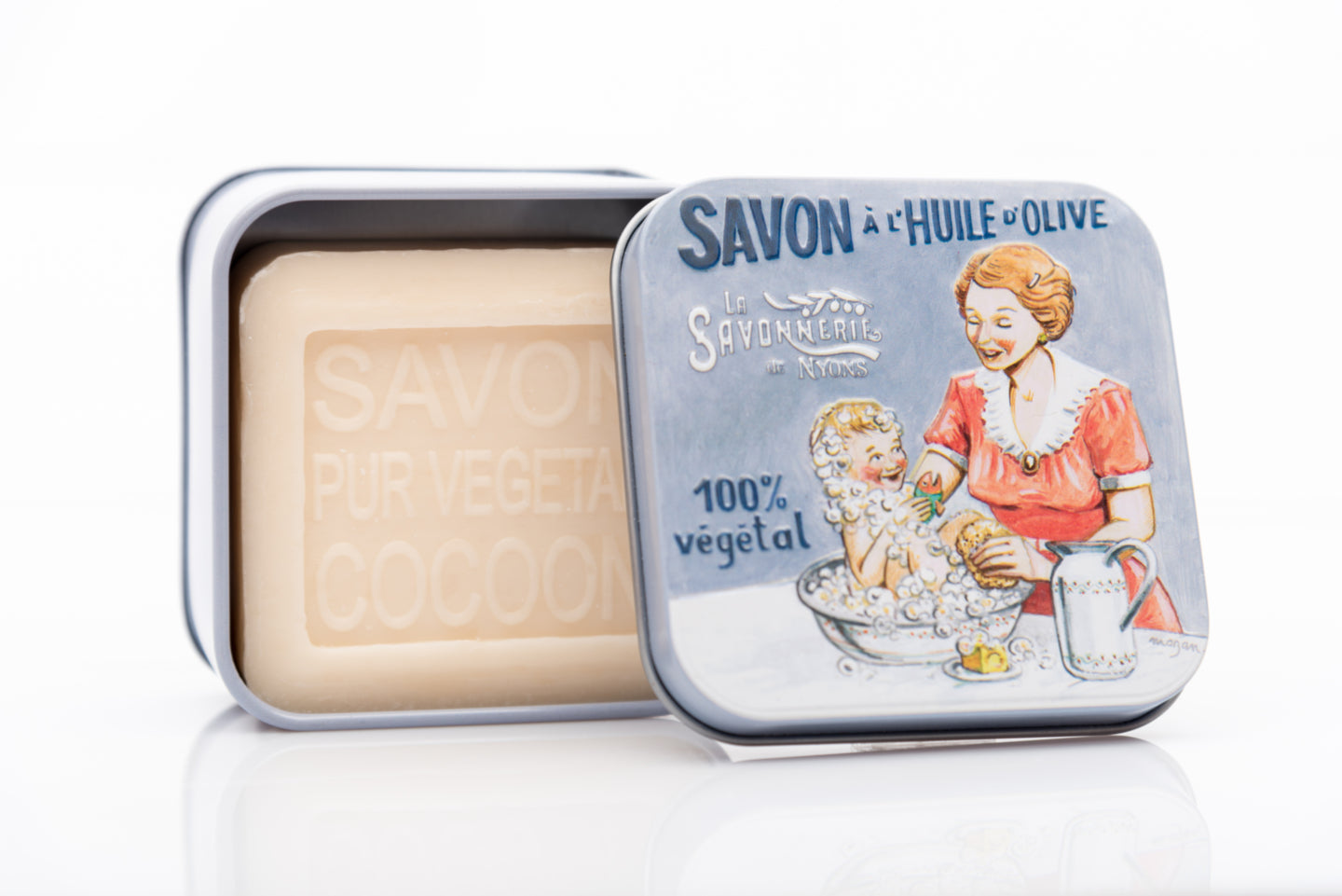 La Savonnerie de Nyons Square Tin Baby and Mom 100g/ 3.52oz