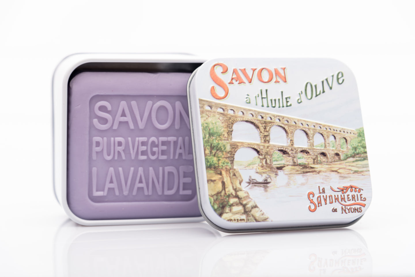 La Savonnerie de Nyons Metal Box Le Gard Bridge 100g/ 3.5 oz