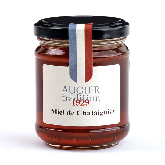 The Augier Tradition Chestnut Honey is a honey that is dense and full-bodied, and it is gaining popularity owing to the fact that it has a flavor that is powerful and a smell that lingers.