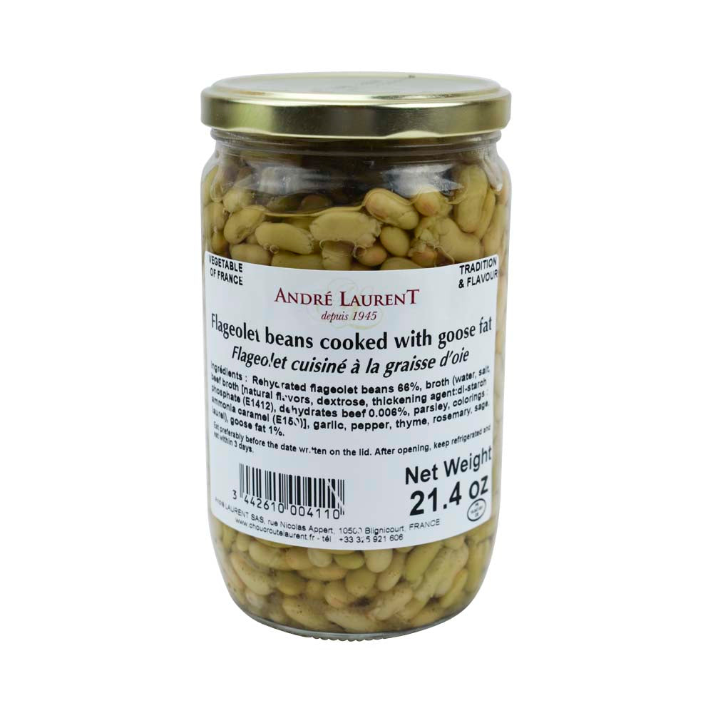 Andre Laurent Flageolet Beans Cooked in Goose Fat 600g/21oz