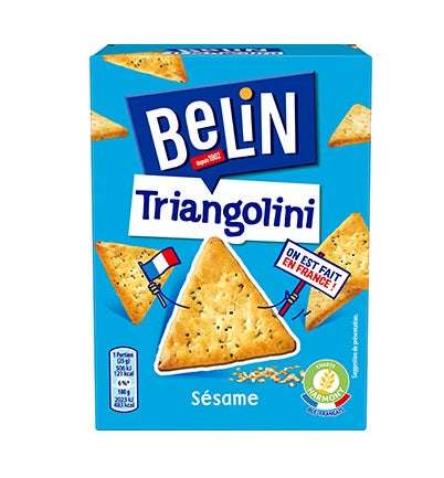 The Triangolini de Belin are delicious, melting triangle crackers that are ideal for appetizers and snacks. These crisp and light crackers have a subtle saltiness that makes them irresistible.