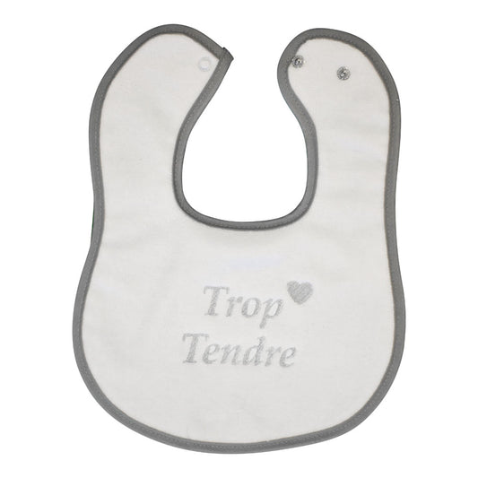 Le Panier Francais Grey Embroidered Bib