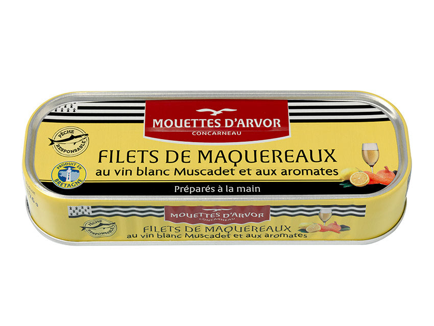 Les Mouettes d'Arvor French Mackerel Fillets With White Wine Muscadet 176 g (6,3 oz)