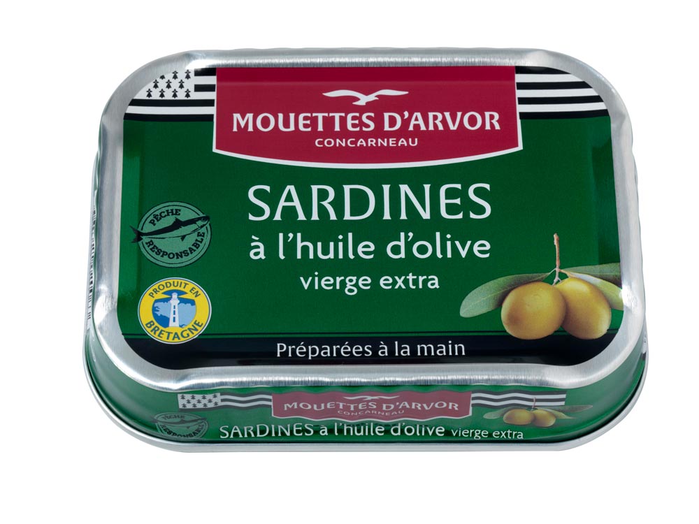 Les Mouettes d'Arvor French Whole Sardines With Olive Oil 115g/4.1 oz