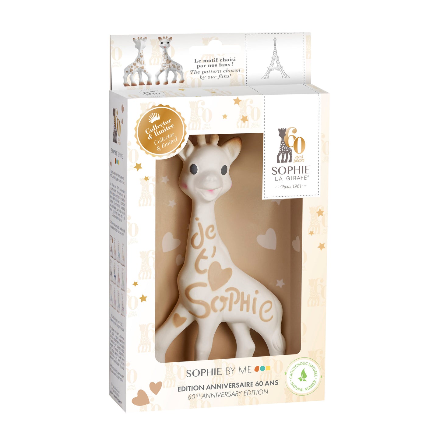 Sophie by Me is completely safe for your child to chew on because it is made of natural rubber and is decorated with baby-friendly food paint.