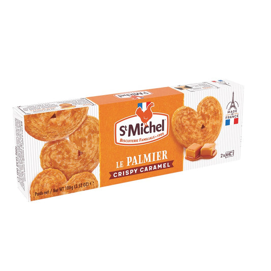 St Michel Caramel Palmier French Butter Cookies 3.52 oz/100g