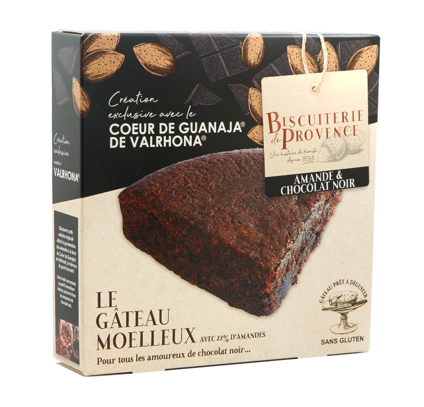 Biscuiterie de Provence French Almond cake w/ Valrhona chocolate, gluten free 225g (7.9 oz)