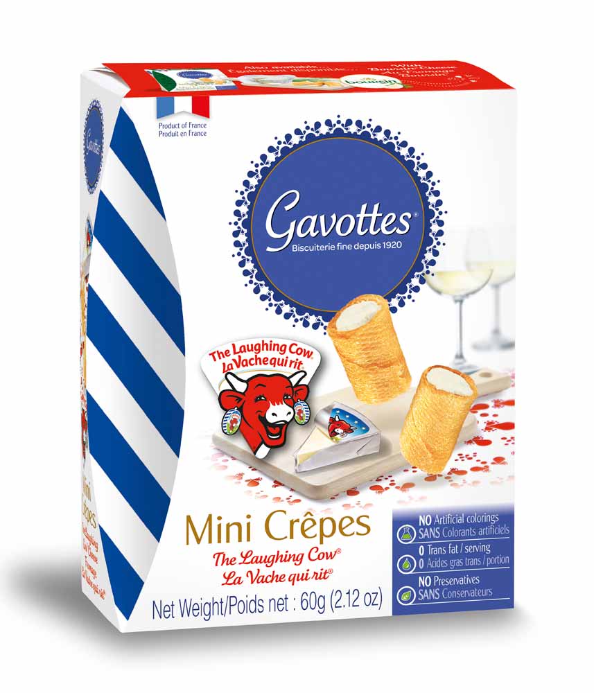 Gavottes Mini Crepes Filled with The Laughing Cow filling preparation 2.12 oz (60g)