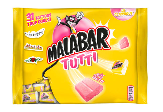 Packaged in handy sachets, Malabar Original Tutti Frutti Chewing Gum is perfect for on-the-go moments. Whether you're at work, at school, or out for a stroll, you're just a chew away from the tantalizing tutti frutti flavor and bubble-blowing fun.